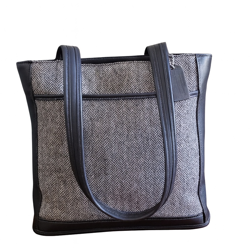 Coach Vintage Bleecker Black & White Herringbone Tote